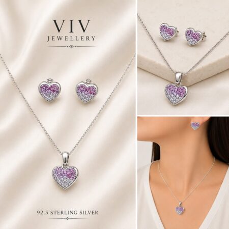 Pink Purple Heart Set