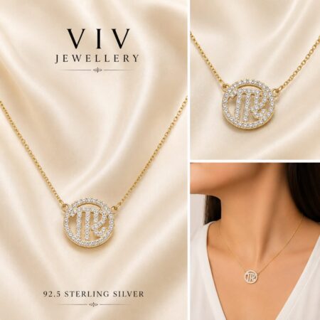 Virgo Zodiac Circle Necklace