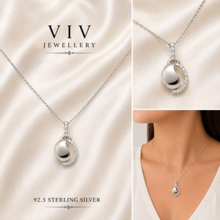 Dome & Halo Necklace