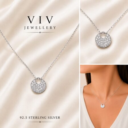 Keyhole Halo Necklace