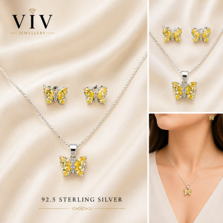 Yellow Butterfly Necklace