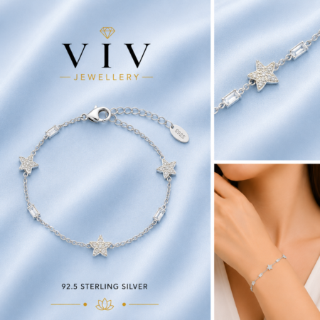 Silver Star Charm Bracelet